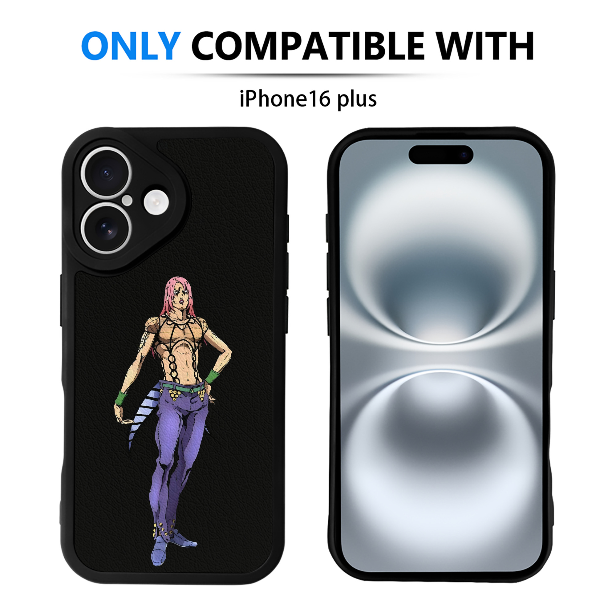 （画像用） ジョジョの奇妙な冒険 ビネガー?ドッピオ JoJo's Bizarre Adventure Vinegar Doppio 【iPhone 16シリーズ対応】シリコンスマホケース（レザー調） 材質：シリコン